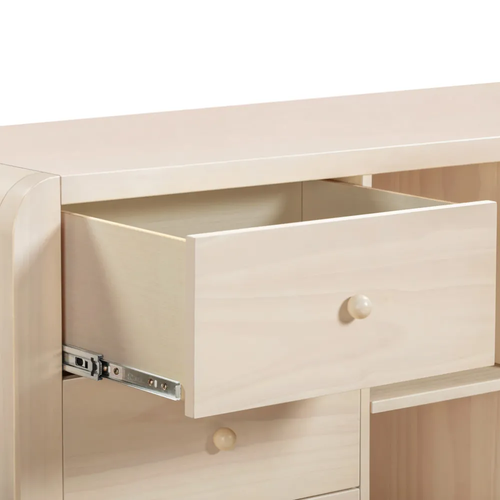 TipToe 6-Drawer Extra Wide Assembled Dresser with Cubbies (62")